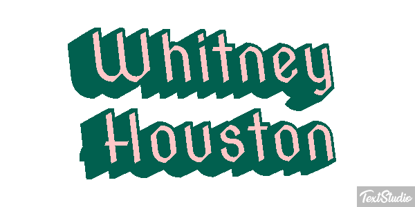 Whitney Houston Text effect