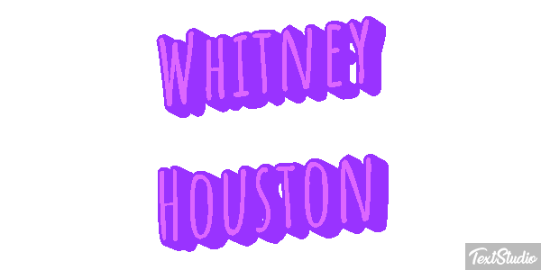 Whitney Houston Text effect