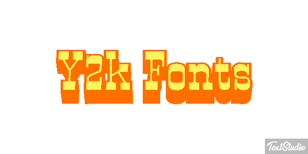 Y2k Fonts Effet de texte