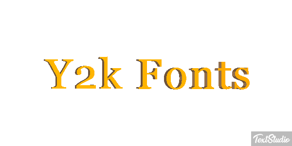 Y2k Fonts Effet de texte