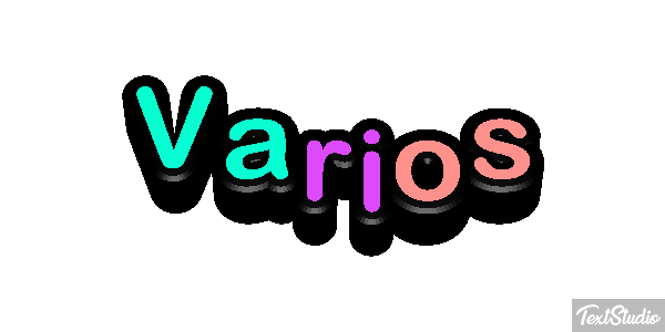 Vários Efeito do texto