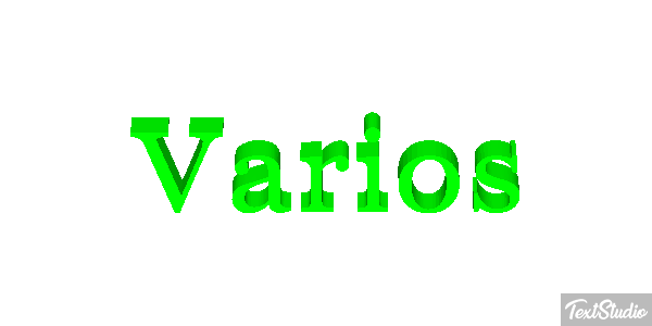 Vários Efeito do texto