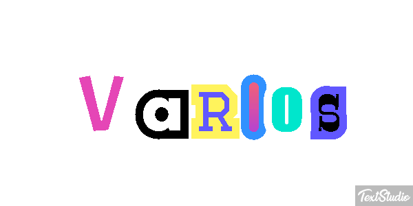 Vários Efeito do texto