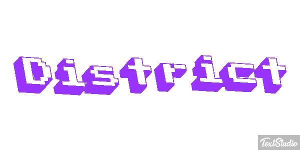 District Text effect