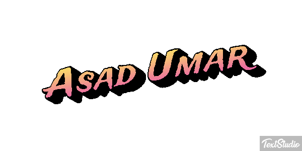 Asad Umar Text effect