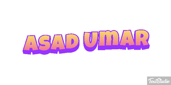 Asad Umar Text effect