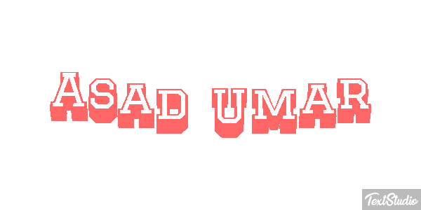 Asad Umar Text effect