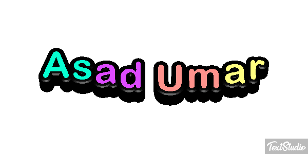 Asad Umar Text effect