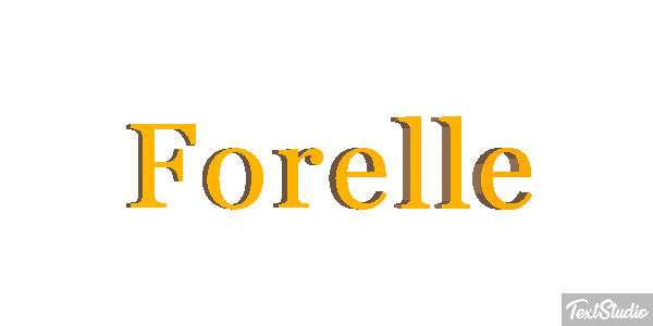 Forelle Texteffekt