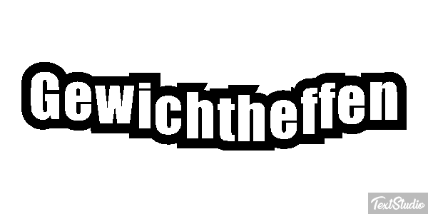 Gewichtheffen Tekst effect