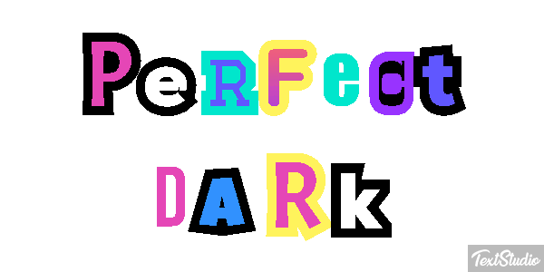 Perfect Dark Effet de texte