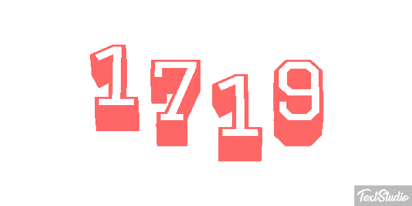 1719 Text effect