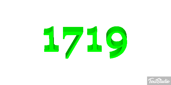 1719 Text effect