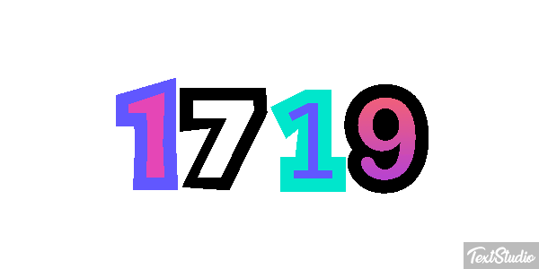1719 Text effect