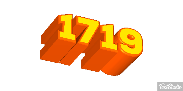 1719 Text effect