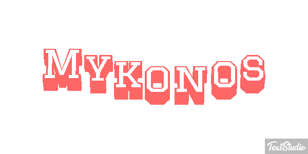 Mykonos Effetto testo