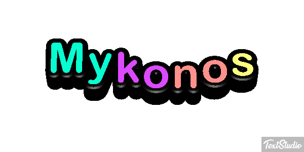 Mykonos Effetto testo