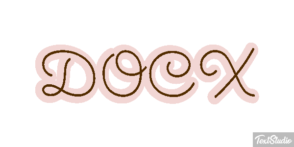 DOCX Text effect