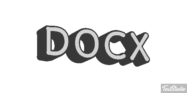 DOCX Text effect
