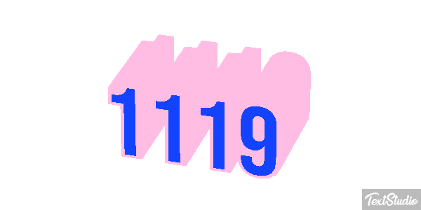 1119 Text effect