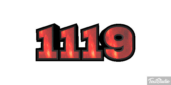 1119 Text effect