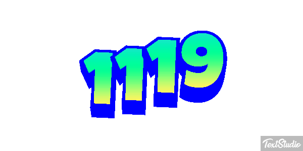 1119 Text effect