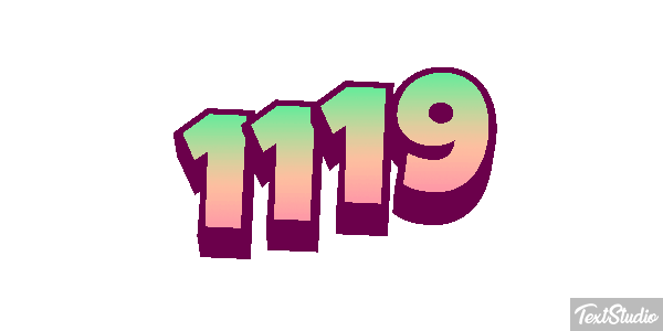 1119 Text effect