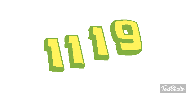 1119 Text effect