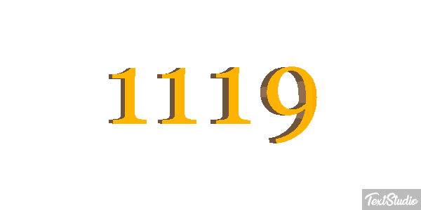 1119 Text effect