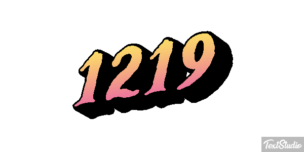 1219 Text effect