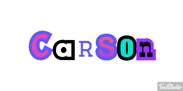Carson Text effect