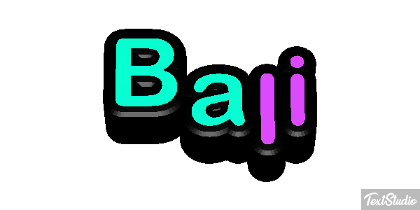 Bali Text effect