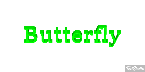 Butterfly Text effect