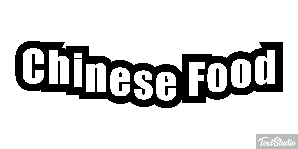 Chinese Food Effetto testo
