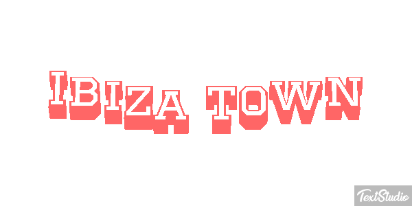 Ibiza Town Effetto testo