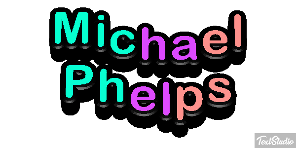 Michael Phelps Effet de texte