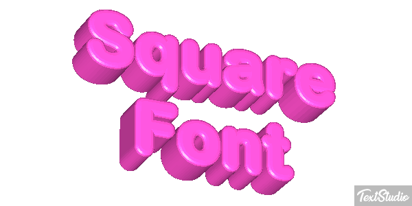 Square Font Effetto testo