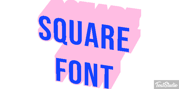 Square Font Effetto testo