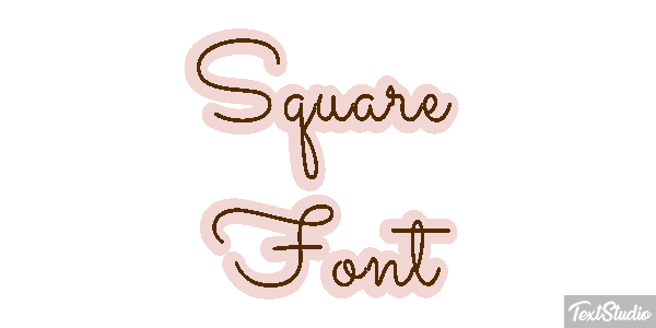 Square Font Effetto testo