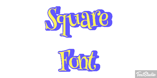 Square Font Effetto testo