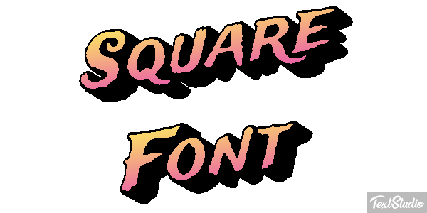 Square Font Effetto testo