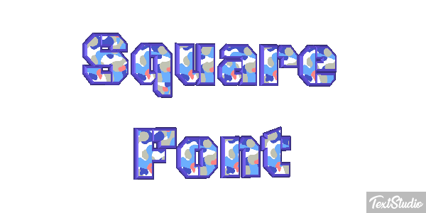 Square Font Effetto testo