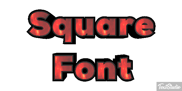 Square Font Effetto testo