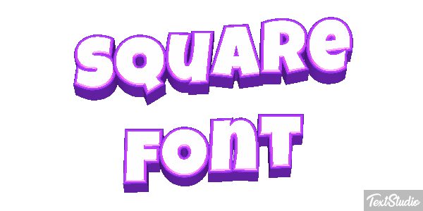 Square Font Effetto testo