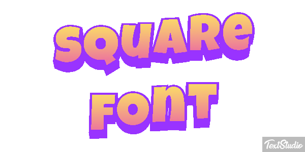 Square Font Effetto testo