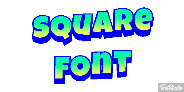 Square Font Effetto testo