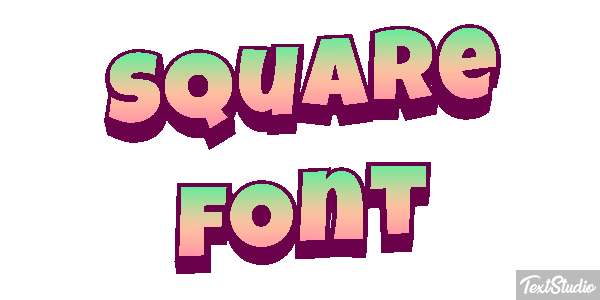 Square Font Effetto testo