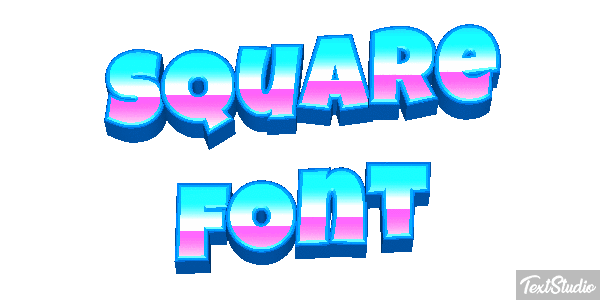 Square Font Effetto testo