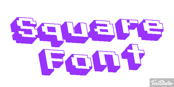 Square Font Effetto testo