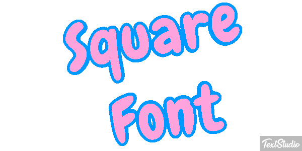 Square Font Effetto testo